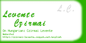 levente czirmai business card